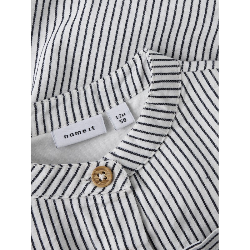 NAME IT BABY Far Stribet Blusebodystocking - Cloud Dancer