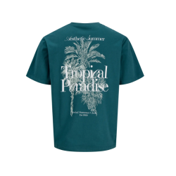 JJ REBEL Christian Kortærmet T-shirt - Mediterranea