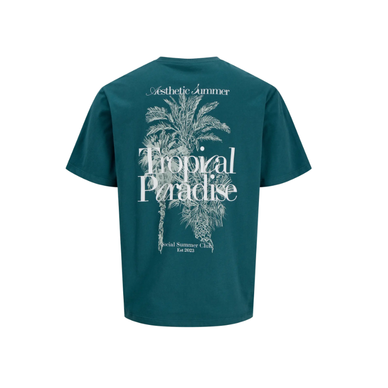 JJ REBEL Christian Kortærmet T-shirt - Mediterranea