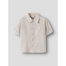 NAME IT Mini Faher Kortærmet Skjorte - Peyote Melange