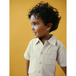 NAME IT Mini Faher Kortærmet Skjorte - Peyote Melange