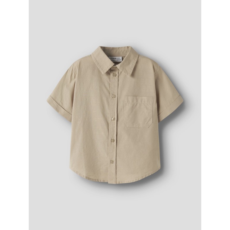 NAME IT Mini Filip Kortærmet Regular Skjorte - Aluminium