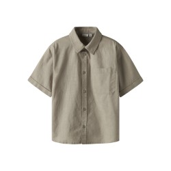 NAME IT Kids Filip Kortærmet Skjorte - Aluminium