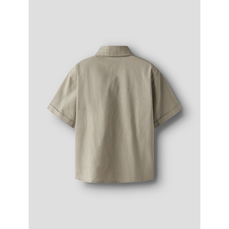 NAME IT Kids Filip Kortærmet Skjorte - Aluminium