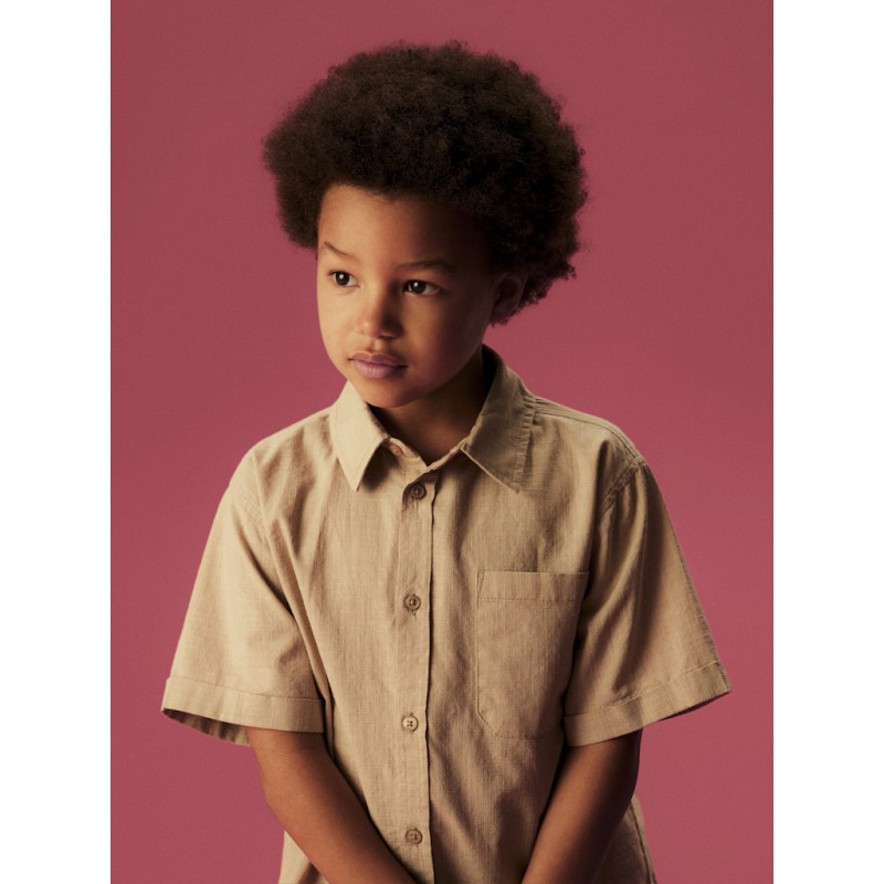 NAME IT Kids Filip Kortærmet Skjorte - Aluminium