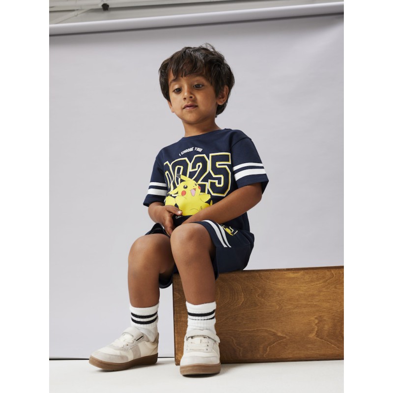 NAME IT MINI Mic Pokemon Kortærmet Polyester Top - Navy Blazer