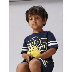 NAME IT Mini Mic Pokemon Kortærmet Poly Top - Navy Blazer