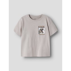 NAME IT Mini Velix Regular T-shirt - Chateau Gray