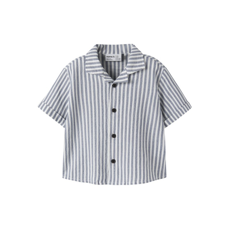 NAME IT Mini Denis Kortærmet Skjorte - Vintage Indigo