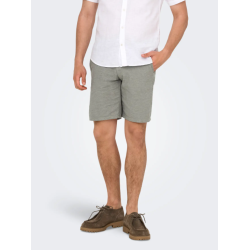 ONLY & SONS Mark 0011 Hør Shorts - Castor Gray
