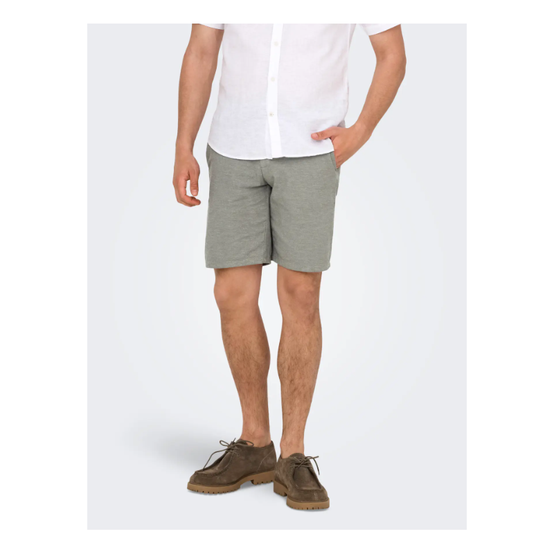 ONLY & SONS Mark 0011 Hør Shorts - Castor Gray