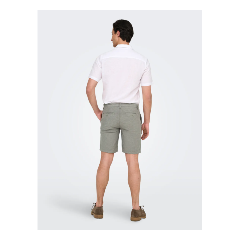 ONLY & SONS Mark 0011 Hør Shorts - Castor Gray
