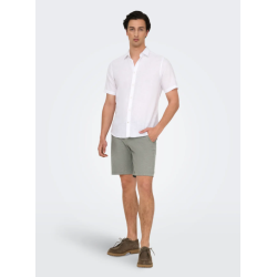 ONLY & SONS Mark 0011 Hør Shorts - Castor Gray