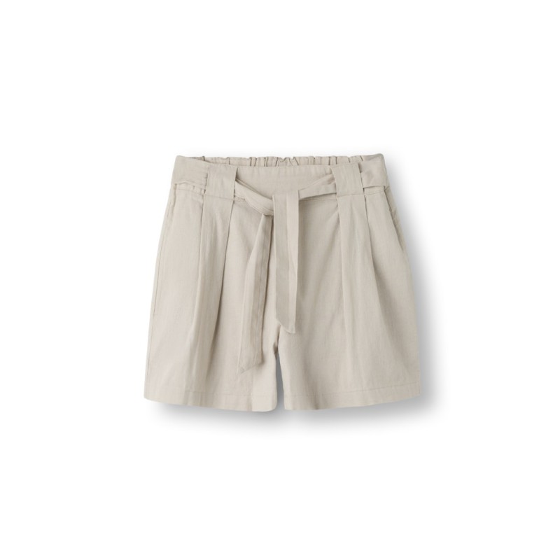 NAME IT KIDS Falinnen Hør Shorts - Chateau Gray