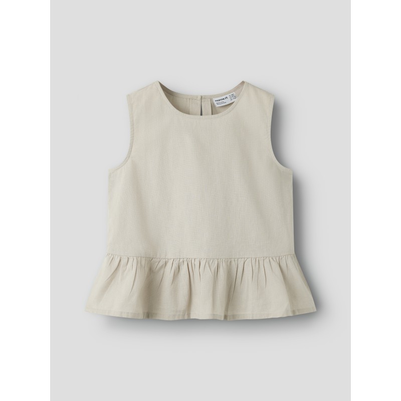 NAME IT KIDS Fa Ærmeløs Top - Chateau Gray