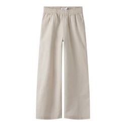 NAME IT KIDS Fa Brede Hør Bukser - Chateau Gray