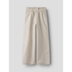 NAME IT KIDS Fa Brede Hør Bukser - Chateau Gray