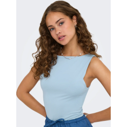 ONLY Ea S/L Vendbar Top - Soft Chambray