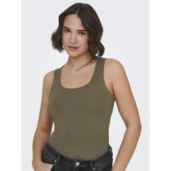 ONLY Ea S/L Vendbar Top - Canteen