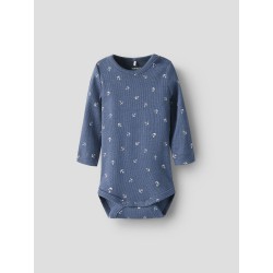 NAME IT BABY Fanchor langærmet body - Vintage Indigo