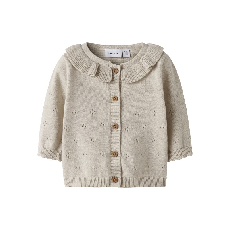 NAME IT BABY Diame langærmet Strik cardigan - Peyote Melange
