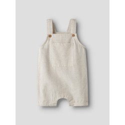 NAME IT BABY faher korte hør Overalls - Peyote Melange