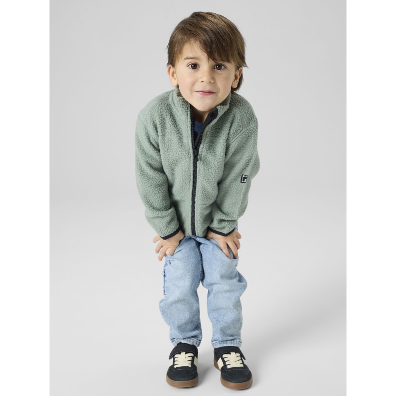 NAME IT Mini Bulin L/S Teddy Cardigan - Chinois Green