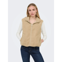 ONLY Baby Teddy High Zip Vest - Cornstalk