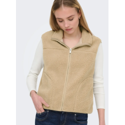 ONLY Baby Teddy High Zip Vest - Cornstalk