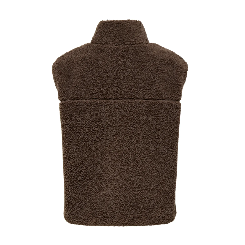 ONLY Baby Teddy High Zip Vest - Chocolate Martini