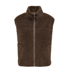 ONLY Baby Teddy High Zip Vest - Chocolate Martini