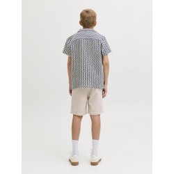 JACK & JONES Junior Jaiden Hybrid Hør Jogger Shorts - Moonbeam