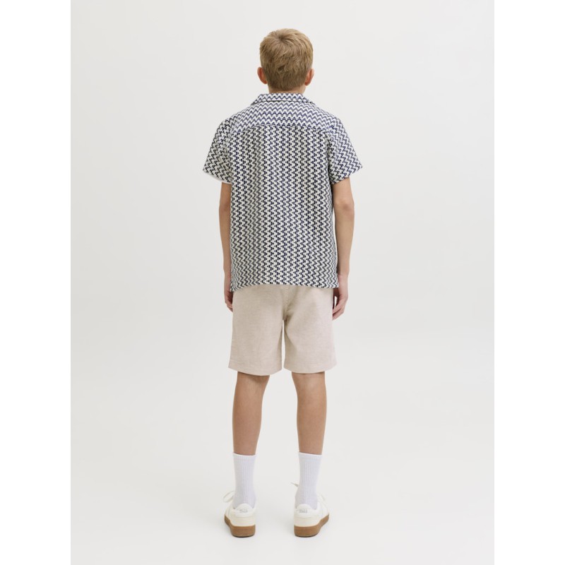 JACK & JONES Junior Jaiden Hybrid Hør Jogger Shorts - Moonbeam