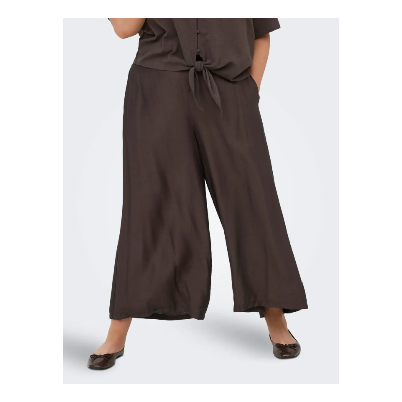 ONLY CARMAKOMA  Joanna Wide Bukser - Chocolate Martini