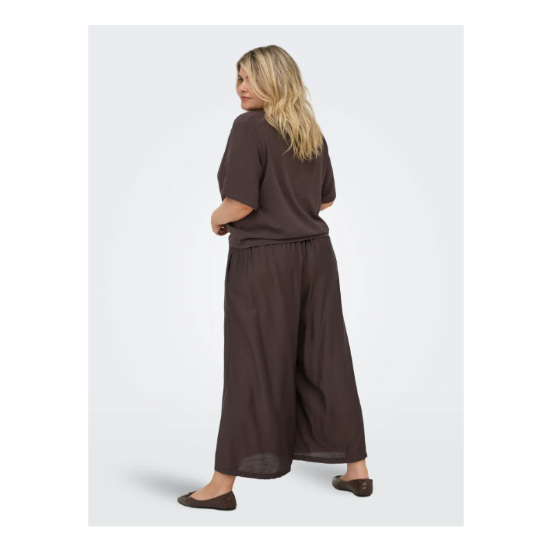 ONLY CARMAKOMA  Joanna Wide Bukser - Chocolate Martini