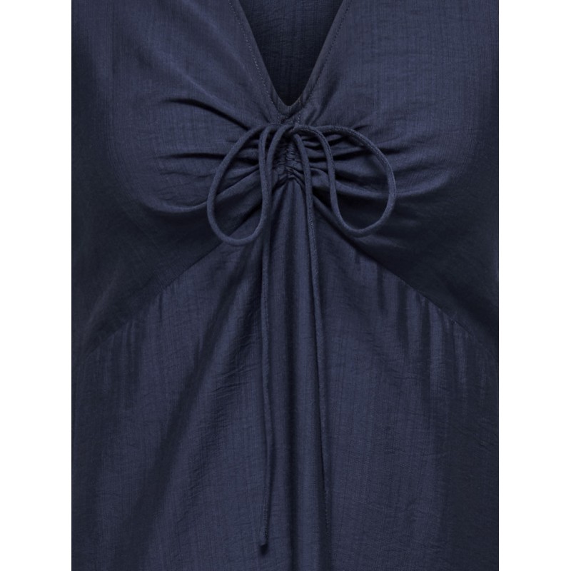 ONLY CARMAKOMA Cecilia kortærmet kjole - Navy Blazer