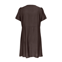 ONLY CARMAKOMA Cecilia kortærmet kjole - Chocolate Martini