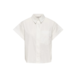 ONLY Keri Kortærmet Foldet Skjorte - Bright White