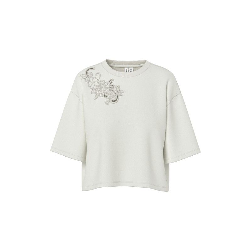 HYPEDROP Fatima kortærmet t-shirt - Cloud Dancer