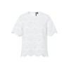 PIECES Vilde kortærmet blonde t-short - Bright white