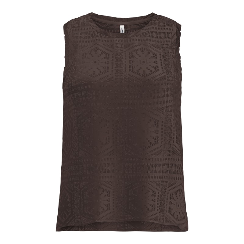 ONLY Lian Kortærmet blonde croptop - Shopping Bag