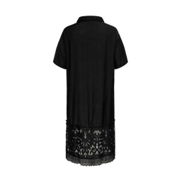 ONLY CARMAKOMA Elina Johanne kortærmet kjole - Black