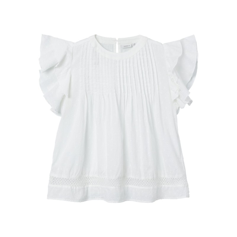 NAME IT KIDS Faride kortærmet top - Bright white