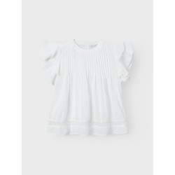 NAME IT KIDS Faride kortærmet top - Bright white