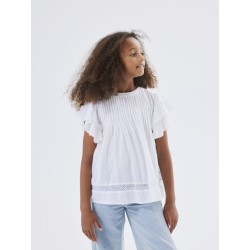 NAME IT KIDS Faride kortærmet top - Bright white
