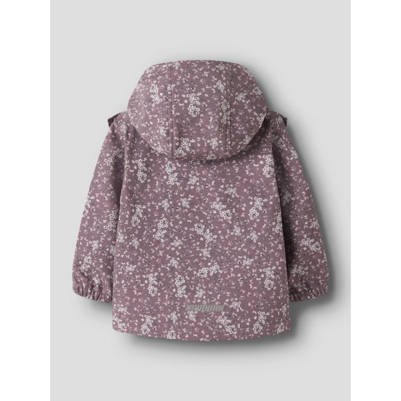 NAME IT MINI Alfa08 Sofshell Jakke - Grape Shake / Floral