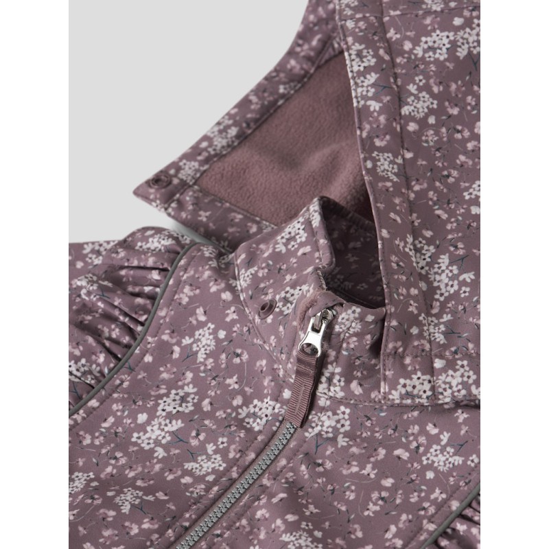 NAME IT MINI Alfa08 Sofshell Jakke - Grape Shake / Floral