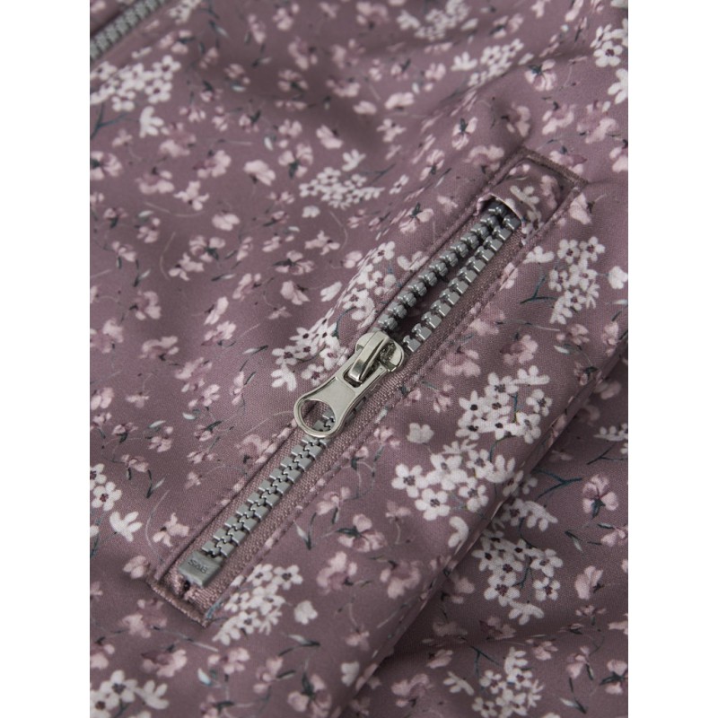 NAME IT MINI Alfa08 Sofshell Jakke - Grape Shake / Floral