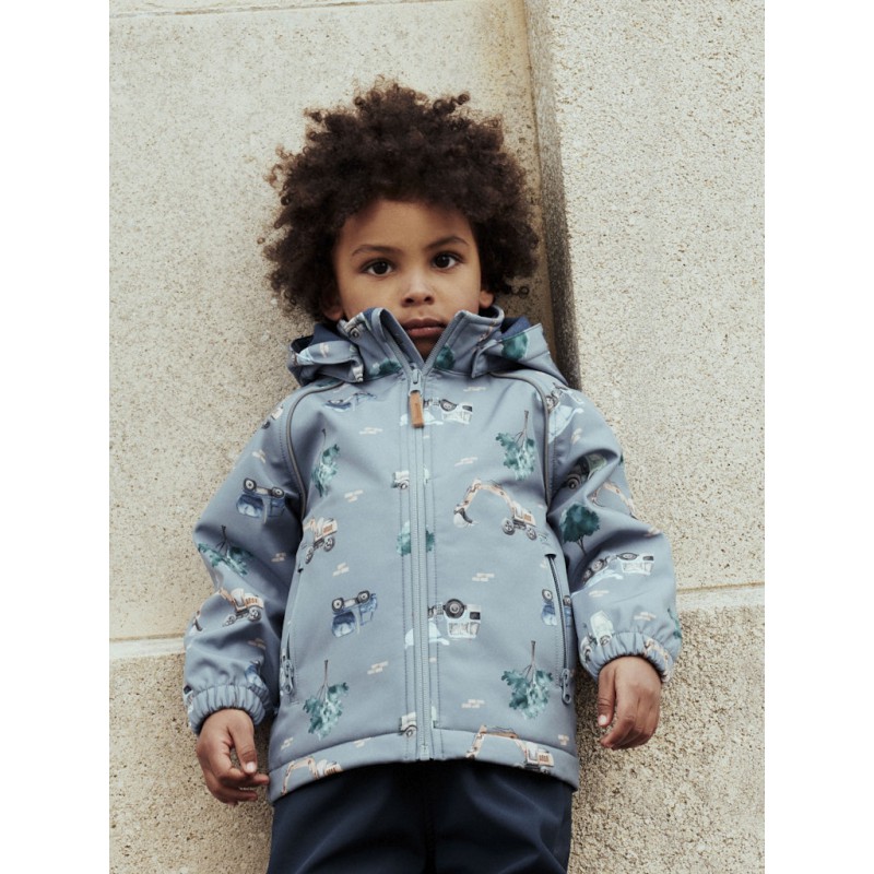 NAME IT Mini Alfa08 Softshell Jakke - Flint Stone