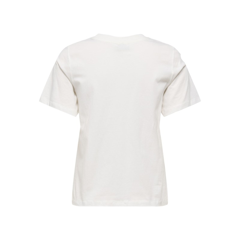 JDY May Pisa Kortærmet Print T-shirt - Cloud Dancer